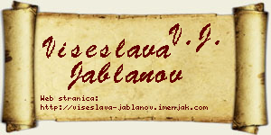 Višeslava Jablanov vizit kartica